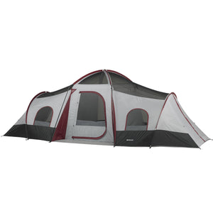10-Person 3-Room Cabin Tent with 2 Side Entrances