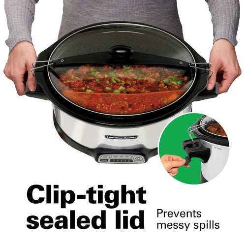 7 Quart Programmable 2-Clip Slow Cooker