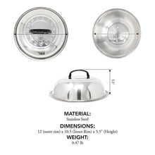 Load image into Gallery viewer, Stainless Steel - Cheese Melting Dome